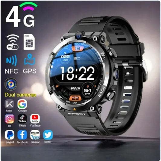 Smartwatch 4G LTE H10 Videochiamate con doppia fotocamera Wifi NFC Accesso alla porta 1380mAh Capacità della batteria SIM Card Smart Watch