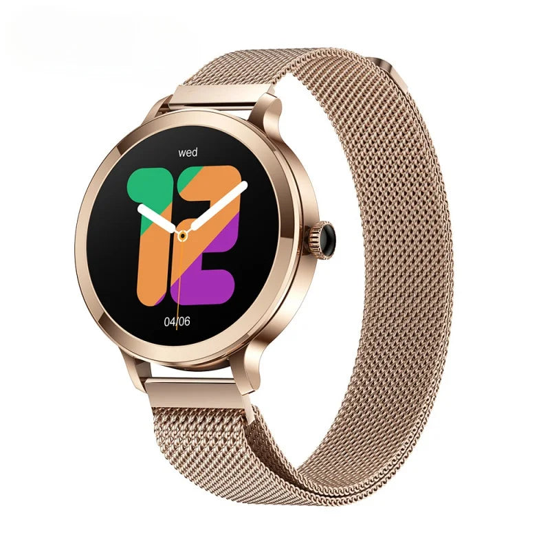 2023 New NX7 Women AMOLED Screen Magnetic Strap Bluetooth Smart Watch Heart Rate Monitor Physiological Period Remind Smartwatch