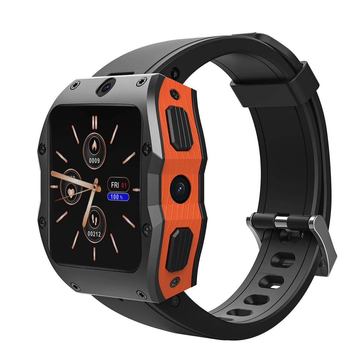 Rogbid 4G LTE SIM Card Model X Android Smartwatch 4GB 128 GB IP68 مقاوم للماء ساعة ذكية 1050mAh 5MP 13MP كاميرات مزدوجة