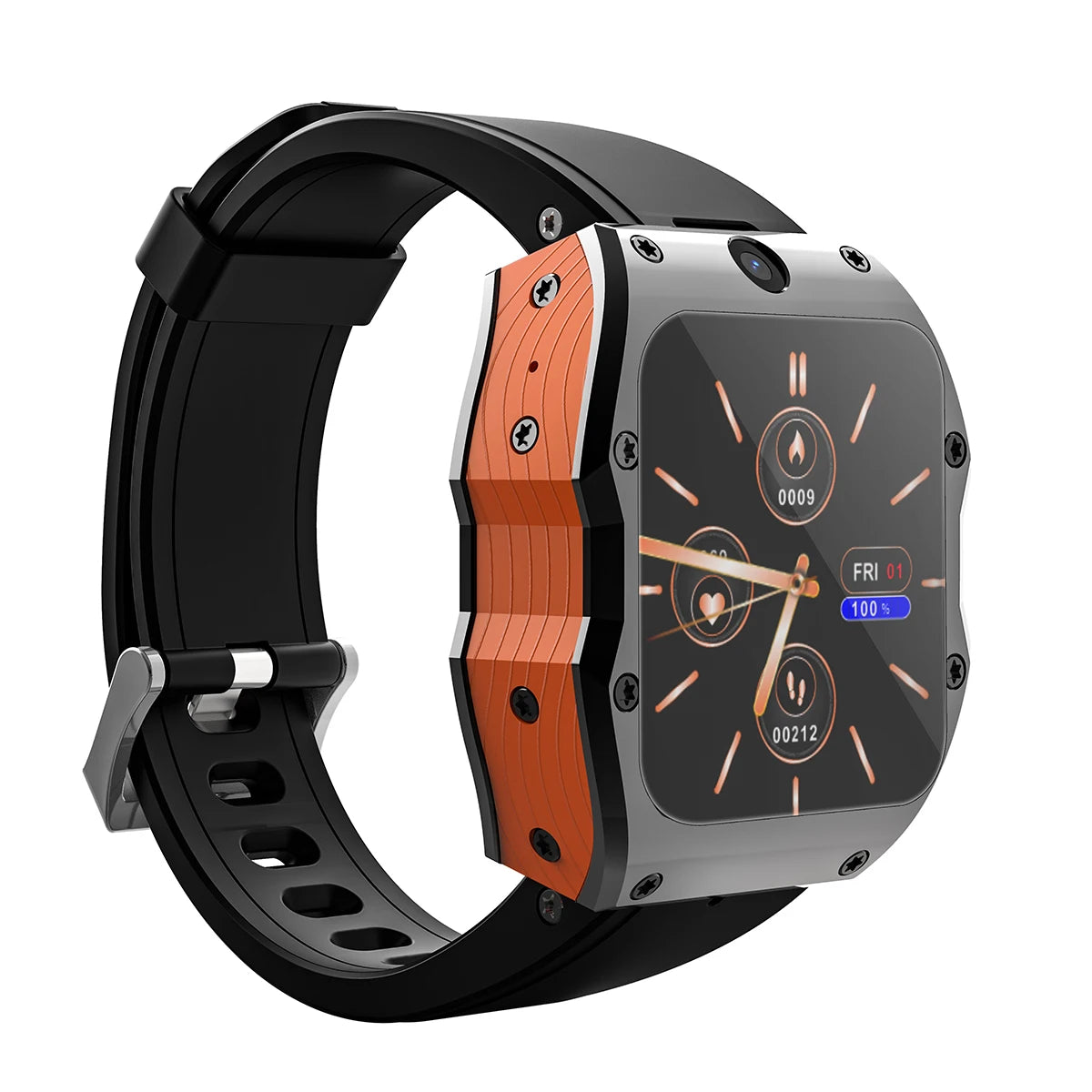 Rogbid 4G LTE SIM Card Model X Android Smartwatch 4GB 128 GB IP68 مقاوم للماء ساعة ذكية 1050mAh 5MP 13MP كاميرات مزدوجة