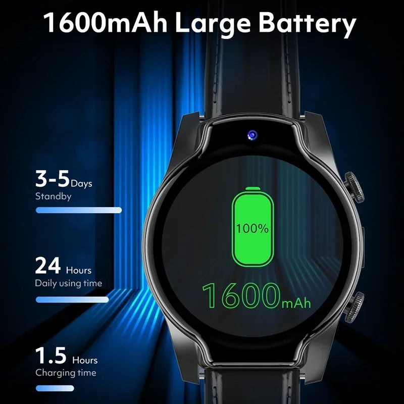 2024 New 4G LTE S10 1600mAh  5ATM Waterproof Smart Watch Swimming Diving Android  SIM 13MP Camera GPS 32G Smartwatch